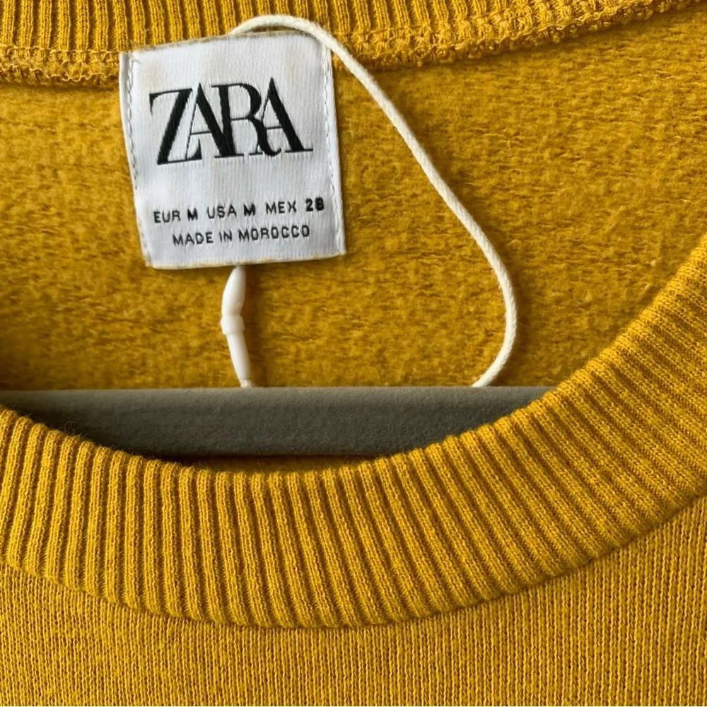 Zara oversized minimalist sweatshirt mustard Size M - Picture 3 of 4